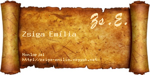 Zsiga Emília névjegykártya